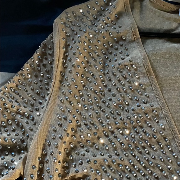 Rhinestone fitted mini dress - Picture 2 of 3